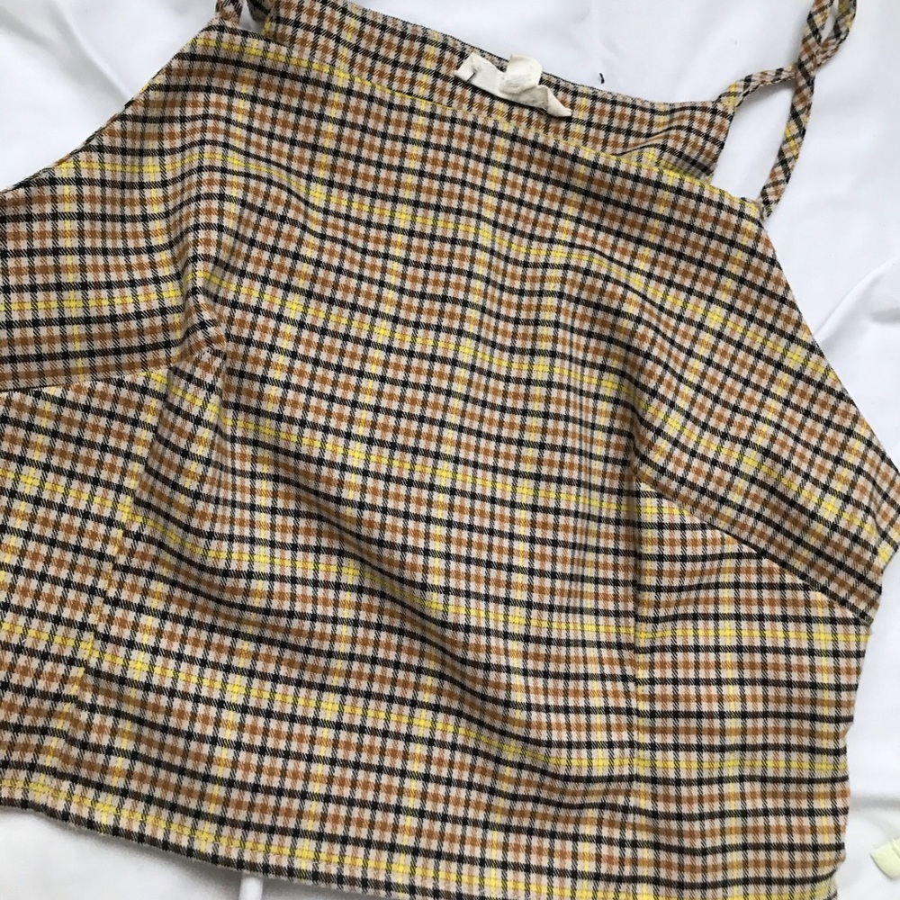 Plaid yellow LA hearts tank